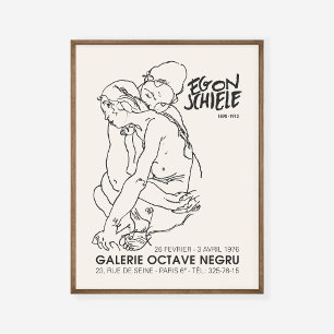 Egon Schiele Poster de exposición de arte para muj