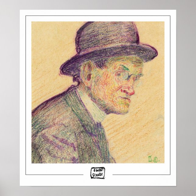 Egon Schiele Zedign Poster de arte #1-3 (Frente)