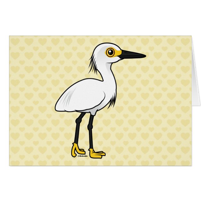 Egret nevado de Birdorable (Anverso (Horizontal))