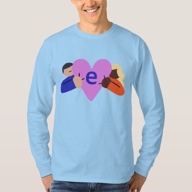 EH Compasión Logo Camiseta de manga larga Azul cla (Anverso)