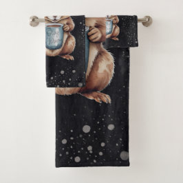 Eichhörnchen mit Tasse und Schnee „Stay Warm“