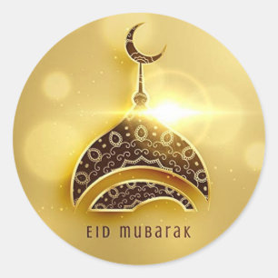 Eid Al-Fitr Greeting Pegatina (Oro)