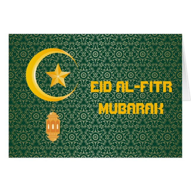 Eid al Fitr Mubarak Ramadan Kareem Estrella de la  (Anverso (Horizontal))