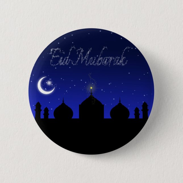 Eid Mubarak - botón de saludo islámico (Anverso)