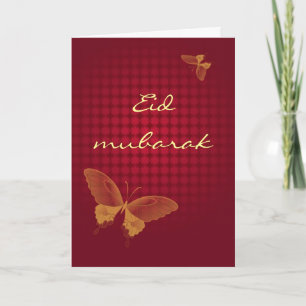 Eid Mubarak - del rojo tarjeta de felicitación