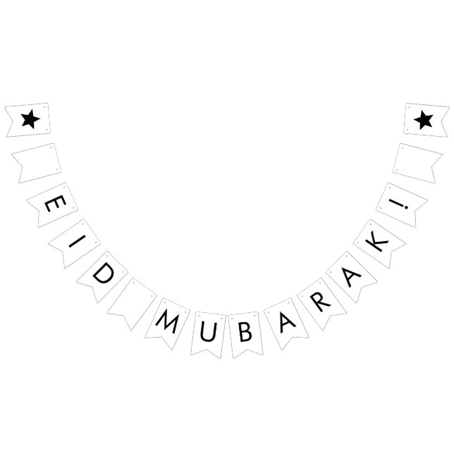 Eid Mubarak Guirnalda de banderines Bandera (Todo)