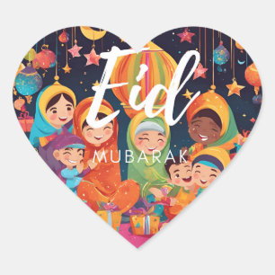 Eid Mubarak Presenta Dando Pegatinas
