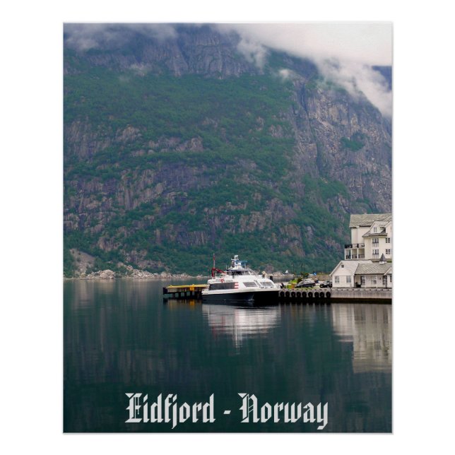 Eidfjord - Noruega Poster perfecto de 20" x 25" (Anverso)