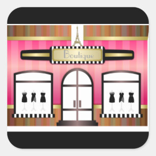 Eiffel Tower Paris Moda Boutique Pegatina francés