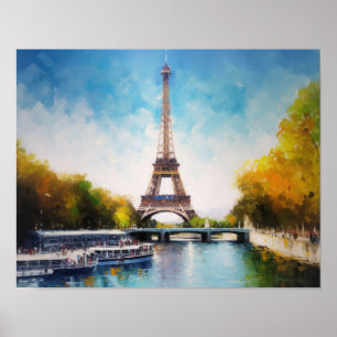 Eiffel Tower Paris Poster de arte de Francia