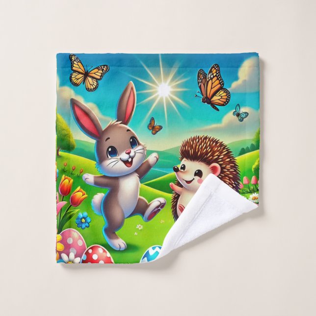 Ein glücklicher Hase und Igel (Toallita)