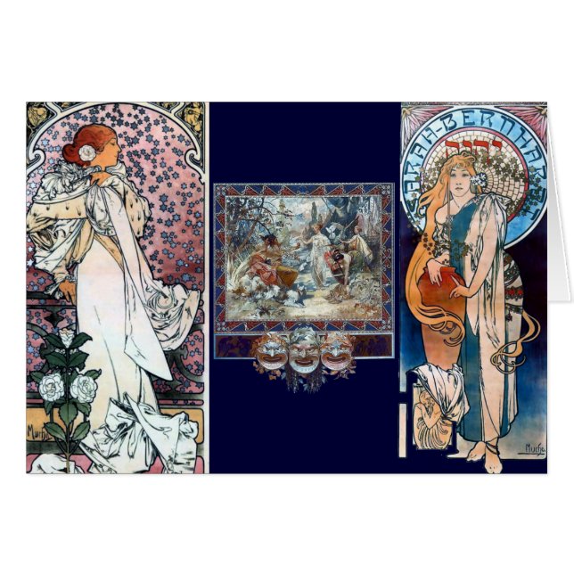 Ejecución del art déco del teatro de Mucha (Anverso (Horizontal))