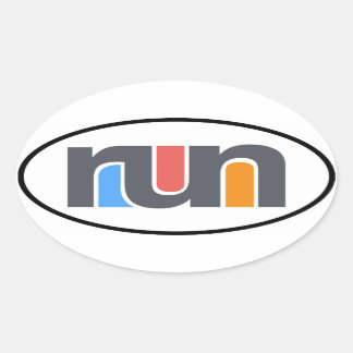 Ejecutar Pegatina Oval Car