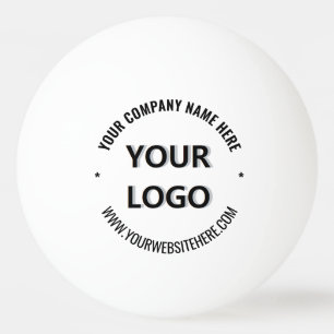 Ejemplo de bolas de ping pong con logotipo y texto