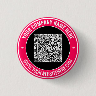Ejemplo de botón de código QR promocional diseñado