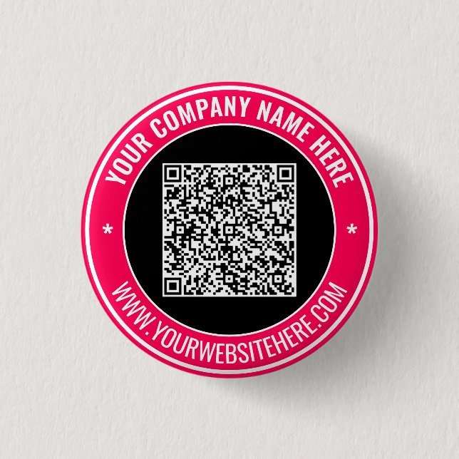 Ejemplo de botón de código QR promocional diseñado (Anverso)