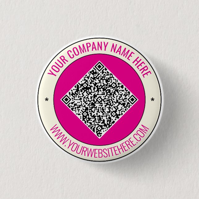 Ejemplo de botón de marca con código QR personaliz (Anverso)
