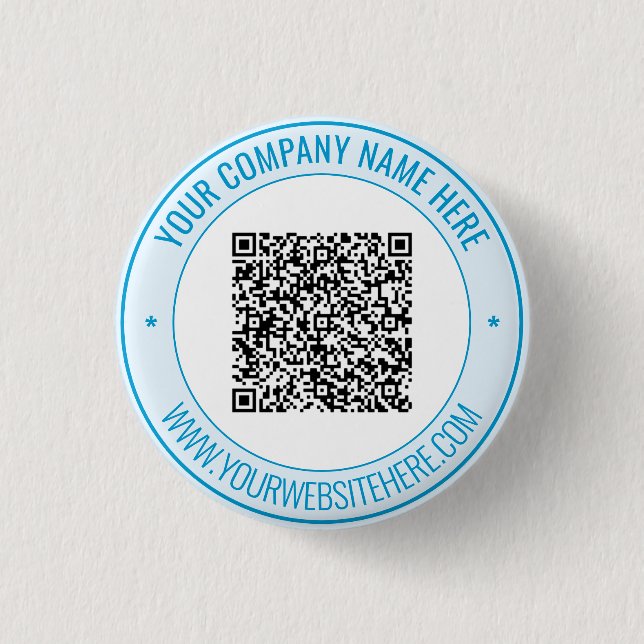 Ejemplo de botón promocional con código QR persona (Anverso)