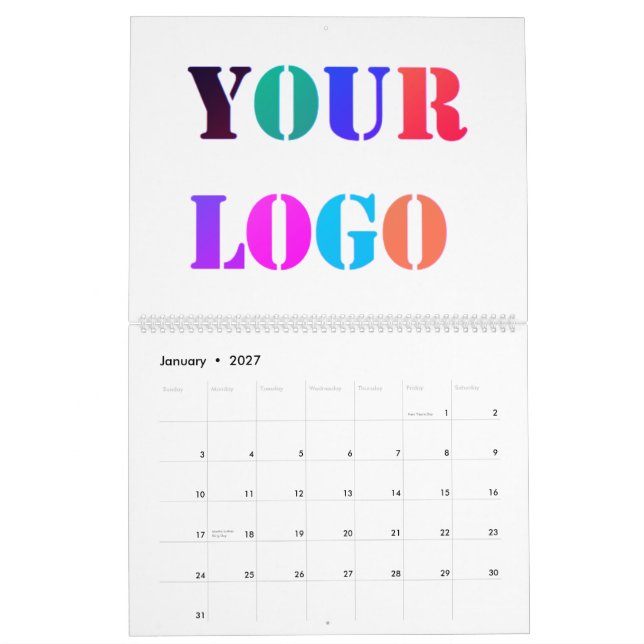Ejemplo de calendario comercial con logotipo de em (Jan 2027)