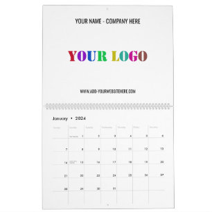 Ejemplo de calendario promocional con logotipo emp