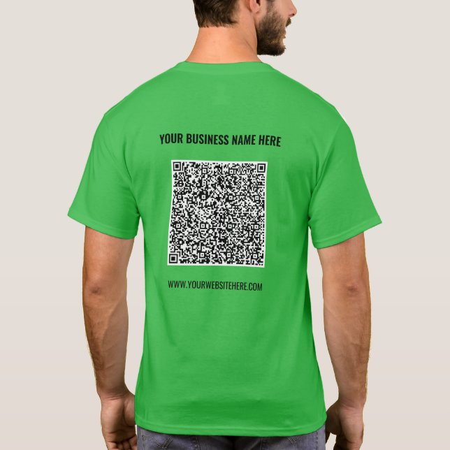 Ejemplo de camiseta con código QR de diseño person (Reverso)