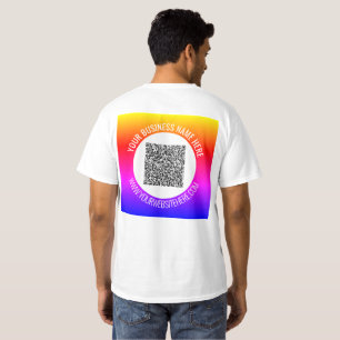 Ejemplo de camiseta con código QR de su negocio co