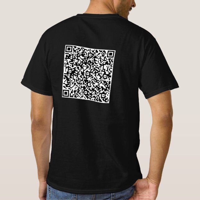 Ejemplo de camiseta con código QR personalizado (Reverso)