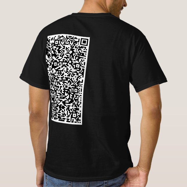 Ejemplo de camiseta de código QR personalizado (Reverso)