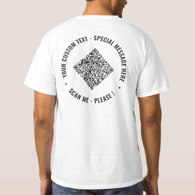 Ejemplo de camiseta de marca con texto personaliza (Reverso)