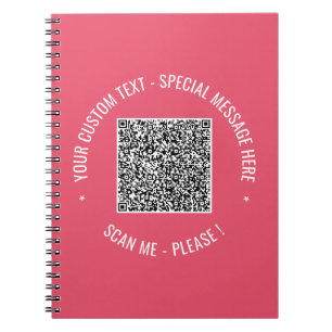 Ejemplo de Cuaderno de Código QR y Texto Personali