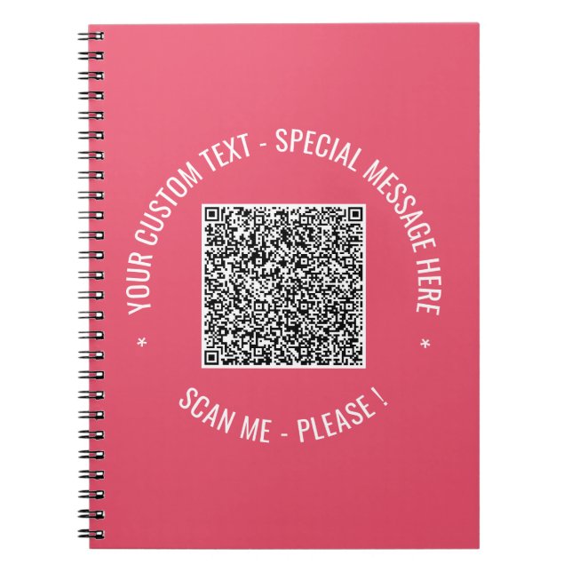 Ejemplo de Cuaderno de Código QR y Texto Personali (Frente)