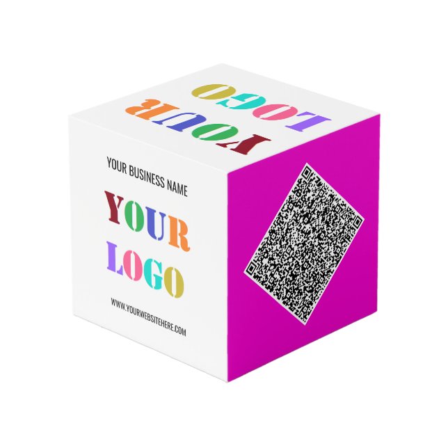 Ejemplo de Cubo Promocional con Logo Empresarial y (Angulo reverso)