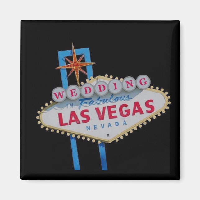 Ejemplo de imán BODA de Las Vegas 1 (Frente)