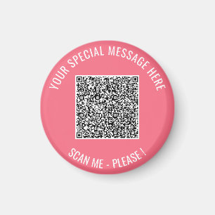 Ejemplo de imán con código QR y texto personalizad
