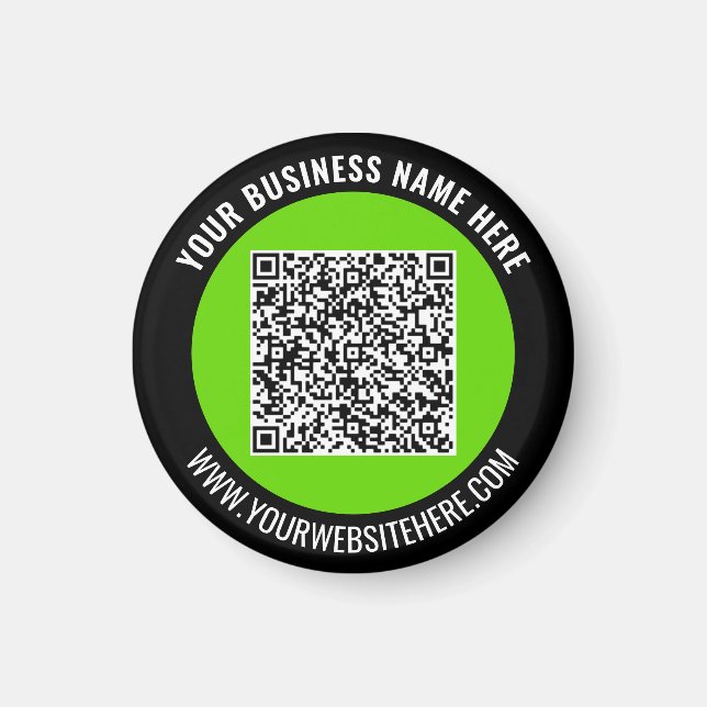 Ejemplo de imán promocional de código QR de marca (Frente)