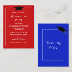 Ejemplo de invitación a graduación con sus colores