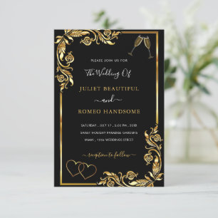 Ejemplo de invitación a la Boda de Oro Negra con c