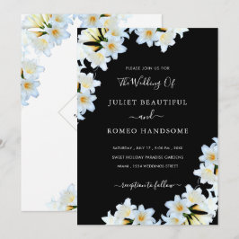 Ejemplo de Invitación a la Boda Negra de Lilies Bl