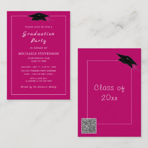 Ejemplo de Invitación de Graduación con Código QR