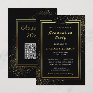 Ejemplo de Invitación de Graduación con Código QR