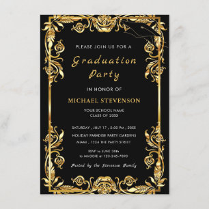 Ejemplo de Invitación de Graduación enmarcado con