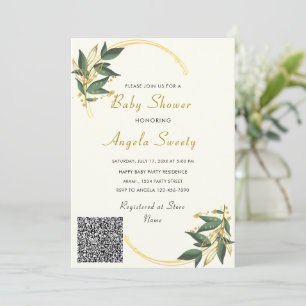Ejemplo de Invitación para Baby Shower con Código 