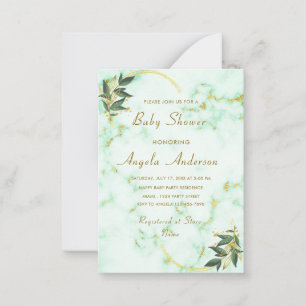 Ejemplo de Invitación para Baby Shower de Mármol D