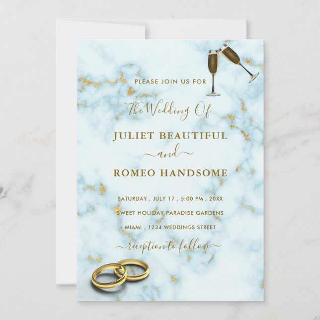 Ejemplo de invitaciones de boda con código QR de m (Anverso)