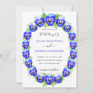 Ejemplo de invitaciones de boda con marco de viole