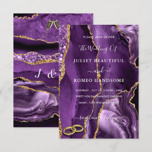 Ejemplo de Invitaciones de Boda con Purpurina Dora
