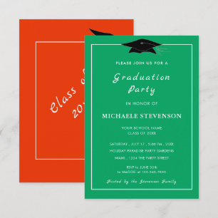 Ejemplo de Invitaciones de Graduación Colores Pers