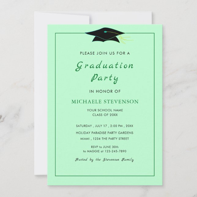 Ejemplo de Invitaciones de Graduación - Elige tu C (Anverso)