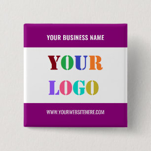 Ejemplo de logotipo comercial promocional y botón