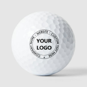 Ejemplo de logotipo personalizado y bolas de golf 